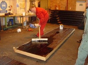 Glue and screw slab