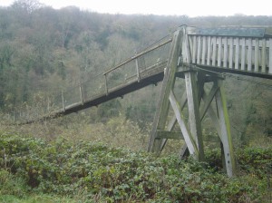 Suspension bridge over River Wye